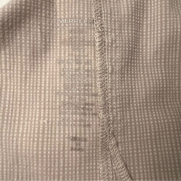 Men’s Merrell Opti-Wick UPF 30+ Khaki Short Sleeve Outdoor Hiking Shirt Size XXL - Picture 3 of 4